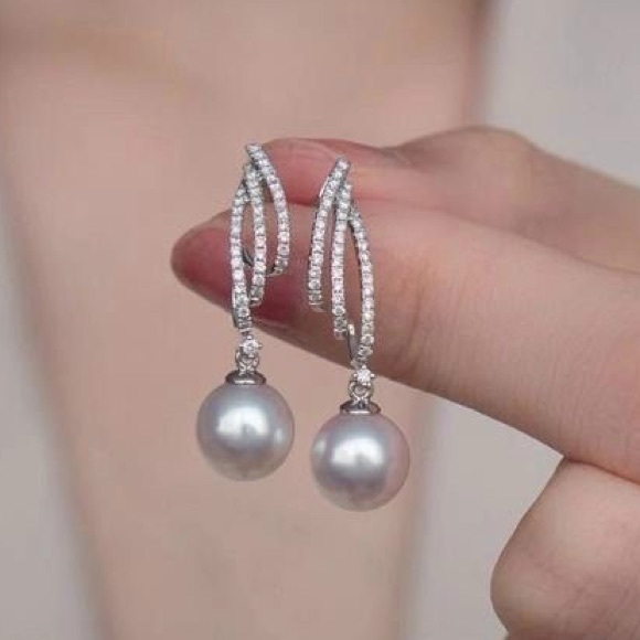 Jewelry - Freshwater Pearl Earrings 925 sliver-NEW
